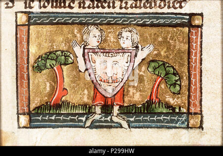 . May-Gemini - Miniatur aus Folio 018 r von De natuurkunde van het van Lienhout Gheraert geheelal durch. Dieser Text ist in "Der Naturen bloeme-KB KA 16. May-Gemini - Miniatur aus Folio 018 r von De natuurkunde van het van Lienhout Gheraert geheelal durch. Dieser Text ist in "Der Naturen bloeme enthalten (KB KA16) Themen in dieser Miniatur Gemini dargestellt (Tierkreiszeichen) (23 23) Diese Miniatur ist Teil der rechten Seite Folio 018 r. zwischen ca. 1340 und ca. 1350. Thomas von Cantimpré (1201 - 1270) Alternative Namen Thomas von Cantimpre Beschreibung hagiographer, Schriftsteller Stockfoto