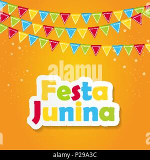 Festa Junina Hintergrund Vektor-Illustration Stock Vektor