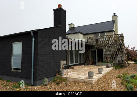 Haus am Meer, Shingle Street, Suffolk, England Stockfoto