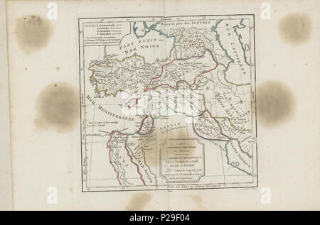 Nouvel Atlas portatif destiné principalement pour l'instruction de la jeunesse d'après la Géographie Moderne de Feu l'Abbé Delacroix Illustrasjon hentet Fra boken "Nouvel Atlas portatif destiné principalement pour l'instruction de la jeunesse d'après la Géographie Moderne de Feu l'Abbé Delacroix' Av, Robert de Vaugondy og utgitt av Chez Lamarche (Paris, 1795) 208 Nouvel Atlas portatif destiné principalement pour l'instruction de la jeunesse d'après la Géographie Moderne de Feu l'Abbé Delacroix-no-nb digibok 2013101626001-107 Stockfoto