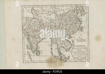 Nouvel Atlas portatif destiné principalement pour l'instruction de la jeunesse d'après la Géographie Moderne de Feu l'Abbé Delacroix Illustrasjon hentet Fra boken "Nouvel Atlas portatif destiné principalement pour l'instruction de la jeunesse d'après la Géographie Moderne de Feu l'Abbé Delacroix' Av, Robert de Vaugondy og utgitt av Chez Lamarche (Paris, 1795) 209 Nouvel Atlas portatif destiné principalement pour l'instruction de la jeunesse d'après la Géographie Moderne de Feu l'Abbé Delacroix-no-nb digibok 2013101626001-87 Stockfoto