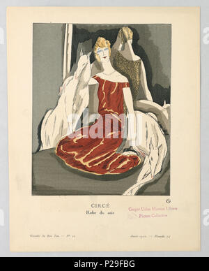 267 Drucken, Circé, Planche 74, von La Gazette du Bon Ton, Nr. 10, 1920 (CH) 18614937 Stockfoto