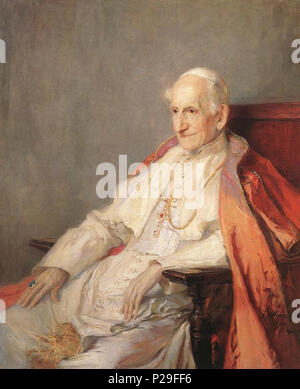. Porträt von Papst Leo XIII. 1900 216 Papst Leo XIII. Stockfoto