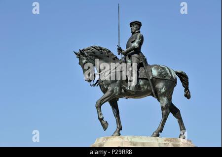 Frankreich, Oise, Chantilly, Chantilly, Schloss Chantilly, Reiterstandbild von Anne de Montmorency (1492-1567) Stockfoto