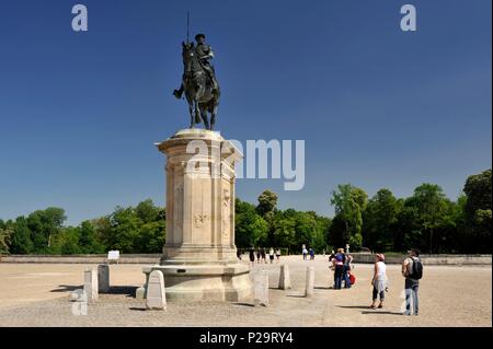 Frankreich, Oise, Chantilly, Chantilly, Schloss Chantilly, Reiterstandbild von Anne de Montmorency (1492-1567) Stockfoto