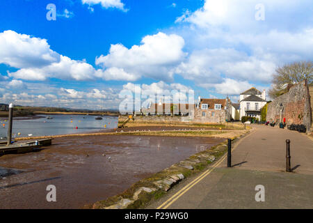 Am Ufer des Flusses Exe bei Ebbe in Bath, Devon, England, Großbritannien Stockfoto