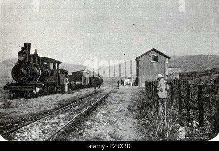 298 Sur la ligne de Jérusalem. - Zug de Voyageurs. D'après une / Jules Calas de M. Stockfoto