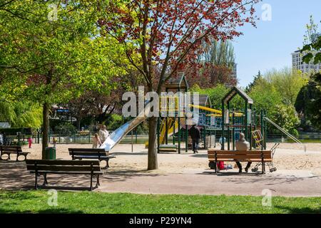 Frankreich, Hauts de Seine, Paris, Parc Leon Salagnac Stockfoto