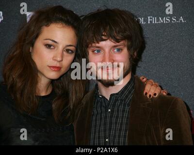 16 / 01 / 2008; Hotel Majestic, Barcelona, Präsentation de 'Los crimenes de Oxford "por su Regisseur Alex de la Iglesia, Los actores Elijah Wood, John Hurt y Leonor Watling. Stockfoto