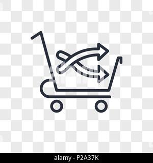 Kreuz Vektorsymbol verkaufen auf transparentem Hintergrund isoliert, Cross-Sell-logo Konzept Stock Vektor