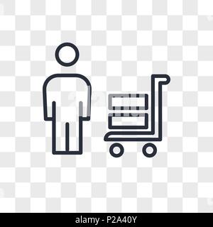 Lieferanten vektor Icon auf transparentem Hintergrund isoliert, Lieferanten logo Konzept Stock Vektor