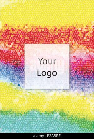 Vector template Banner mit Logo und Rahmen auf Weiß Stock Vektor