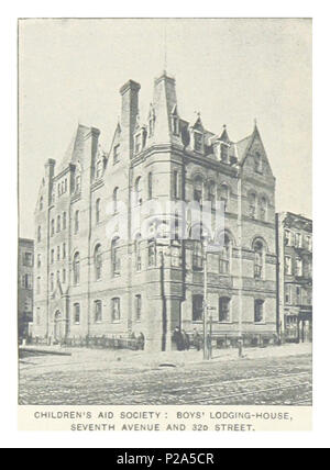 (König 1893, NYC) pg 434 DER KINDER AID SOCIETY, Boys' Unterkunft - HAUS. SEVENTH AVENUE UND 32 D STRASSE. Stockfoto