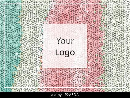 Vector template Banner mit Logo und Rahmen in Pastelltönen Stock Vektor