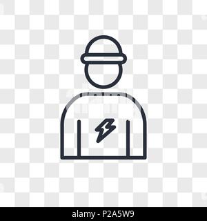 Elektriker vektor Icon auf transparentem Hintergrund isoliert, Elektriker logo Konzept Stock Vektor