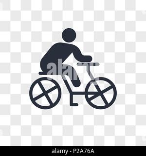 Radfahrer vektor Icon auf transparentem Hintergrund isoliert, Radfahrer logo Konzept Stock Vektor