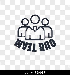 Unser Team vektor Icon auf transparentem Hintergrund isoliert, unser Team logo Konzept Stock Vektor