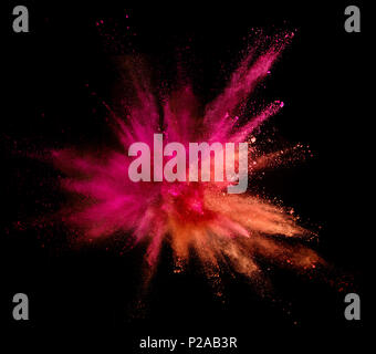 Explosion der farbigen Pulver Stockfoto