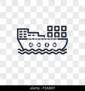 Barge vektor Icon auf transparentem Hintergrund isoliert, barge logo Konzept Stock Vektor