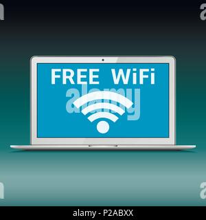 Drahtlose Technologie, Wi-fi-Anschluss, Wlan, Hotspot Konzepte. Vector Illustration. Stock Vektor