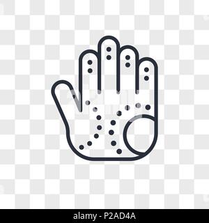 Henna bemalte Hand vektor Icon auf transparentem Hintergrund isoliert, Henna bemalte Hand logo Konzept Stock Vektor