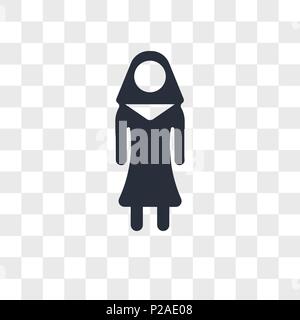 Nonne vektor Icon auf transparentem Hintergrund isoliert, Nonne logo Konzept Stock Vektor