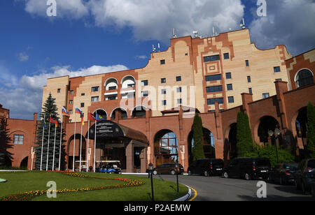 14 Juni 2018, Russland, Watutinki: Fußball, Wm, Nationalmannschaft von Deutschland, Team Viertel: Eine äußere Ansicht zeigt die Watutinki Hotel. Foto: Ina Faßbender/dpa Stockfoto