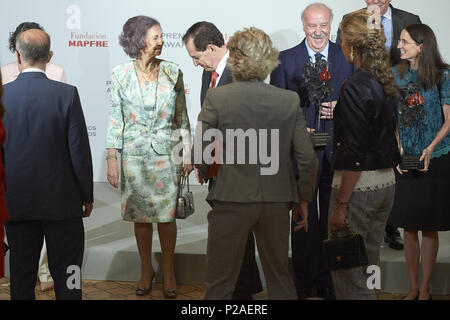 Madrid, Madrid, Spanien. 14 Juni, 2018. Königin Sofia von Spanien besucht die Lieferung der Mapfre Foundation Awards 2017 im Casino de Madrid am 14. Juni 2018 in Madrid, Spanien Credit: Jack Abuin/ZUMA Draht/Alamy leben Nachrichten Stockfoto