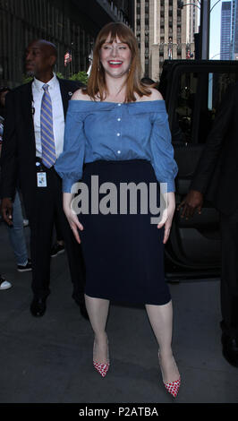 NEW YORK, NY 14. Juni: Bryce Dallas Howard an SiriusXM-studios Förderung der neue Film Jurassic Welt: Gefallene Königreich in New York City am 14. Juni 2018. Credit: RW/MediaPunch Stockfoto