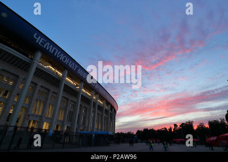 Moskau, Russland. 14 Juni, 2018. Allgemeine Ansicht Fußball: FIFA WM 2018 Russland Gruppe eine Übereinstimmung zwischen Russland 5-0 Saudi Arabien an Luzhniki Stadion in Moskau, Russland. Quelle: LBA/Alamy leben Nachrichten Stockfoto