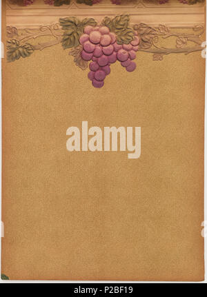 . Englisch: Musterbuch (USA), 1915. Englisch: Sammlung von verschiedenen Designs, jeweils in mehreren Farben gezeigt. Muster für Wohnzimmer, Hallen, Esszimmer und Schlafzimmer. Viele sind mit passenden oben und unten Cut-out Grenzen gezeigt. Einige haben Fabric swatch befestigt. Die Proben werden mit den teureren auf der Vorderseite des Buches angeordnet. . 1915 280 Musterbuch (USA), 1915 (CH) 18491411-10 Stockfoto