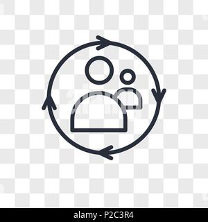 Wiedervermarktung vektor Icon auf transparentem Hintergrund isoliert, remarketing logo Konzept Stock Vektor