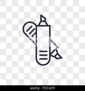 Buntstifte vektor Icon auf transparentem Hintergrund isoliert, Buntstifte logo Konzept Stock Vektor