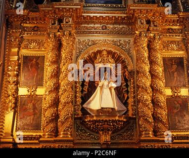 Mexiko Oaxaca. Iglesia de Santo Domingo. Kolonialen siglo XVI-XVII. Interieur. Capilla de la Virgen del Rosario. Stockfoto