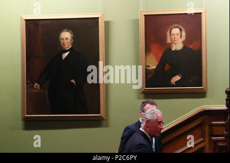 Der Prinz von Wales, als er ein Abendessen bei Crawford Art Gallery als Teil seiner Reise durch die Republik Irland mit der Herzogin von Cornwall besucht. PRESS ASSOCIATION Foto. PRESS ASSOCIATION Foto. Bild Datum: Donnerstag, Juni 14, 2018. Siehe PA Geschichte ROYAL Charles. Photo Credit: Brian Gesetzlosen/PA-Kabel Stockfoto