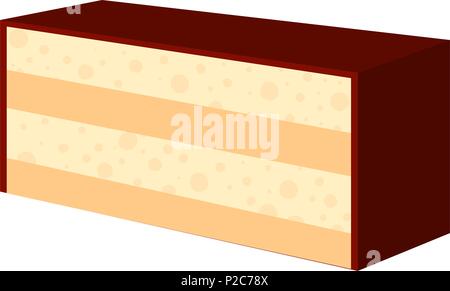 Bunte cartoon Chocolate Cake Slice Stock Vektor