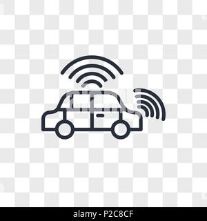 Autonomes Fahrzeug vektor Icon auf transparentem Hintergrund isoliert, autonome Fahrzeug logo Konzept Stock Vektor