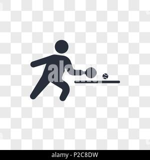 Person spielen Ping pong Vektor Icon auf transparentem Hintergrund isoliert, Person spielen Ping pong logo Konzept Stock Vektor