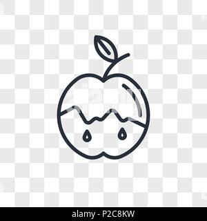 Apfel und Honig vektor Icon auf transparentem Hintergrund isoliert, Apfel und Honig logo Konzept Stock Vektor