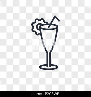 Cocktail Glas vektor Icon auf transparentem Hintergrund isoliert, Cocktail Glas logo Konzept Stock Vektor