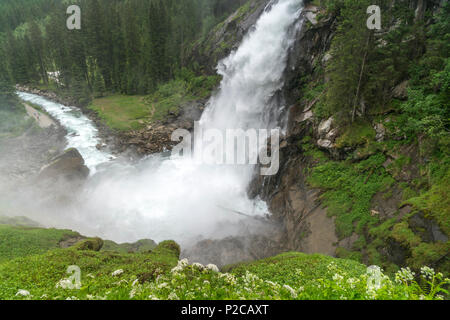 Die Krimmler Wasserfälle im Nationalpark Hohe Tauern, Mittersill, Salzburg, Österreich | Die Krimmler Wasserfälle im Nationalpark Hohe Tauern, Neukirchen, Stockfoto