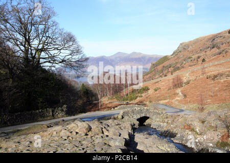 Ashness Bridge, Lake District, Cumbria, North West England, Vereinigtes Königreich Stockfoto