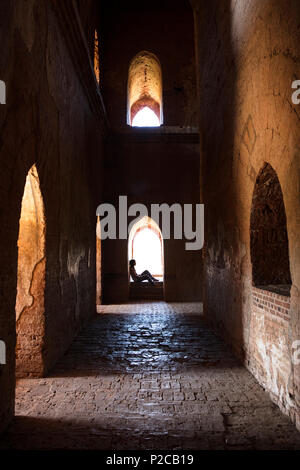 Die Einrichtung der "hammayangyi" Tempel. Alt Bagan, Myanmar (Birma). Stockfoto