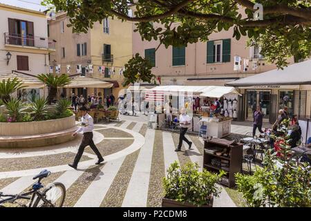 Italien, Sardinien, Sardinien, Alghero, Carrer del Quarte, Straße über Gilbert Ferret Stockfoto