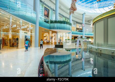 Die Vereinigten Arabischen Emirate, Abu Dhabi, Yas Island, Yas Mall Shopping Centre Stockfoto