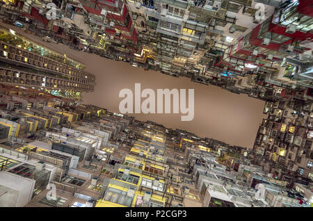 Altes Wohnhaus in Hongkong, Quarry Bay Stockfoto