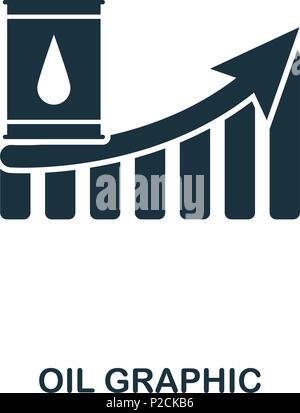 Öl grafisches Symbol erhöhen. Mobile Apps, Drucken und mehr. Einfaches Element singen. Schwarzweiß-Öl das Symbol Grafik Illustration zu erhöhen. Stock Vektor