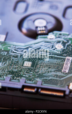 Festplatte board und Anschluss Stockfoto