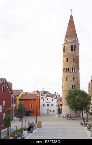 Campanile von Caorle, Campanile del Duomo, Kirche, Turm, Caorle, Region Veneto, Adria, Italien, Europa Stockfoto