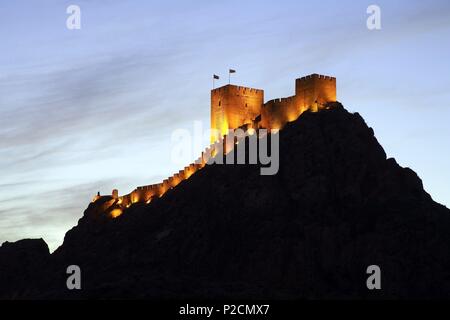 Spanien - Valencia autonome Region - Alicante. Sax; Castillo mittelalterliche. Stockfoto